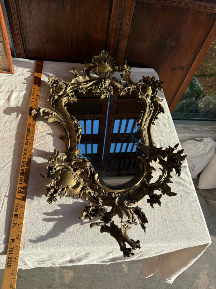 Art Nouveau Solid Brass mirror