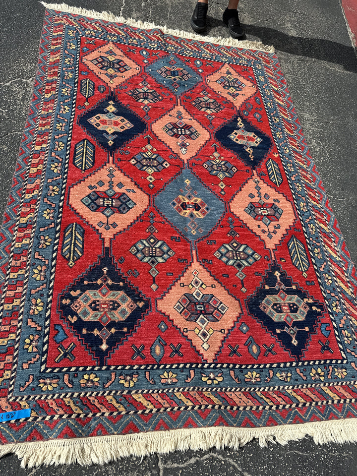 Handwoven colorful rug