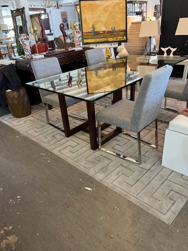 Wood Base Dining Table