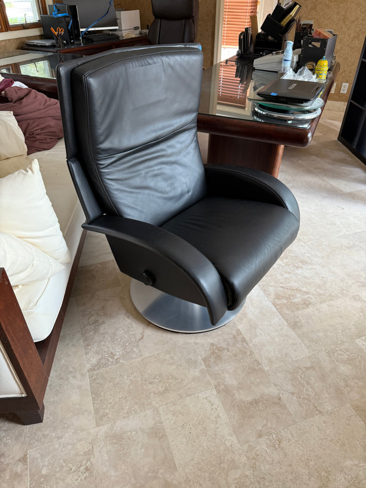 Leather modern recliner