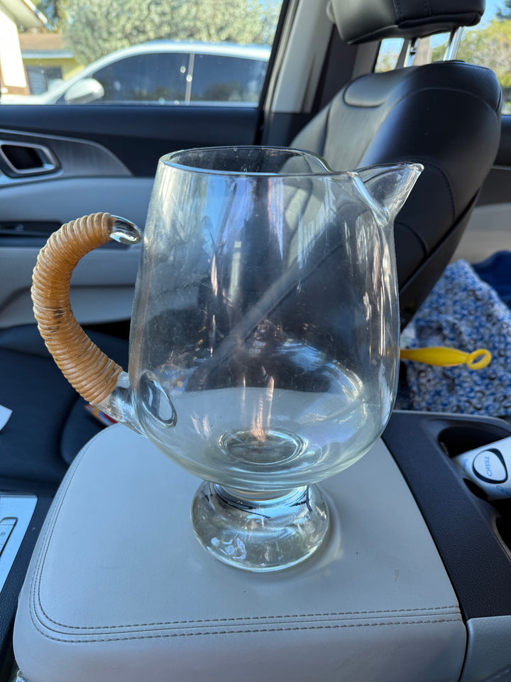 Wicker clad pitcher