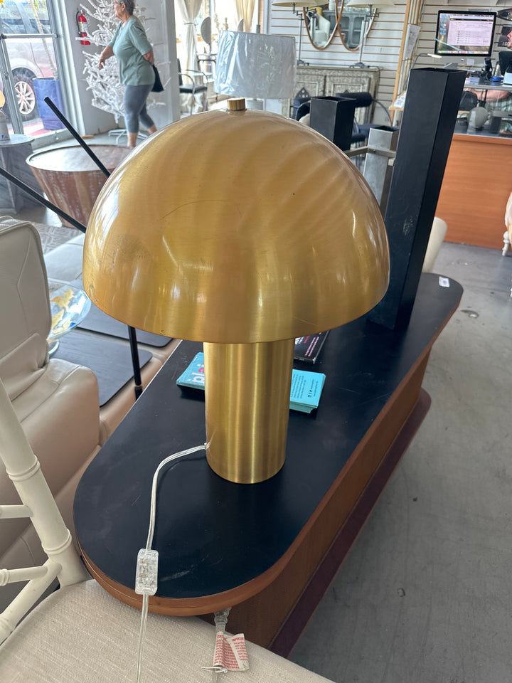 Brass mushroom lamp