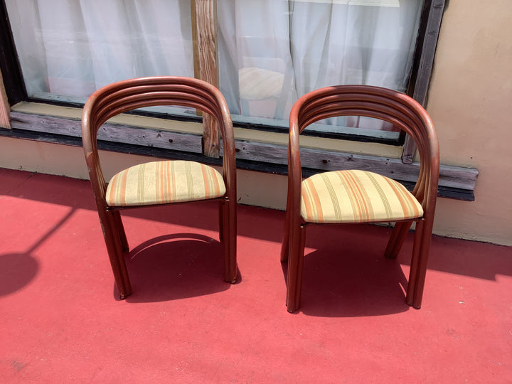 Pr Waterfall Rattan Chair