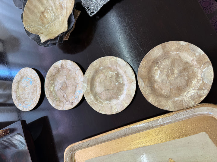 Set/4 Capiz plates