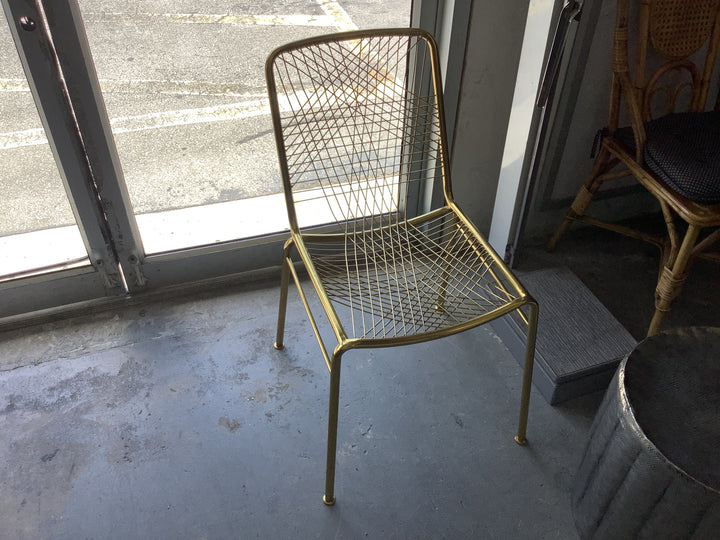 CB2 brass side chair