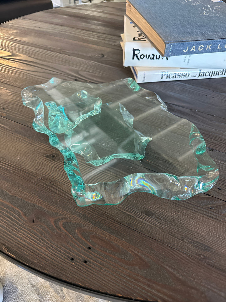 Signed glass sculpture