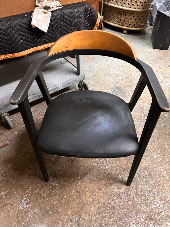 2 tone wood arm chair