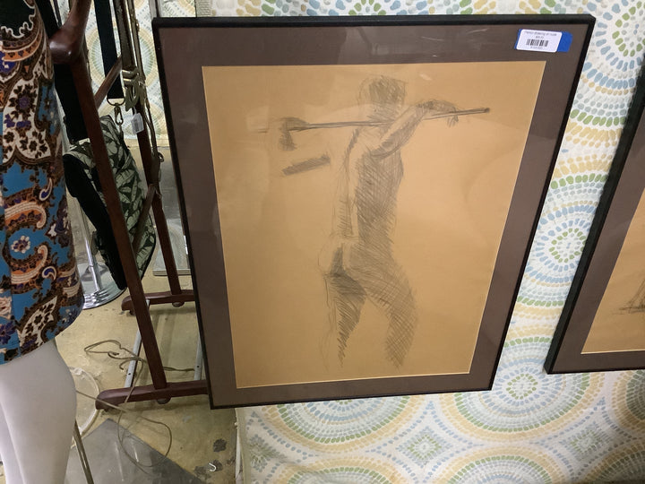 Pencil drawing of nude