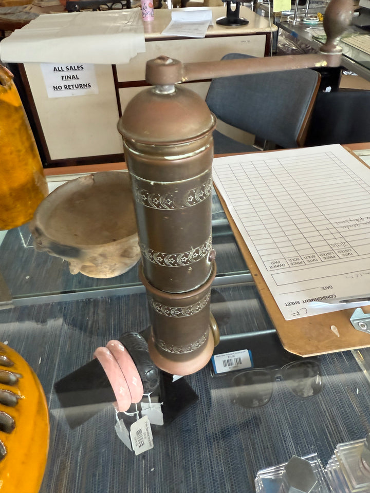 Brass pepper grinder