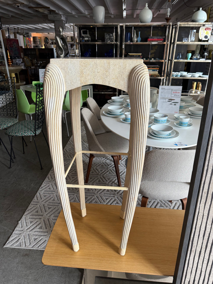 Gabriella Crespi style reed and stone pedestal