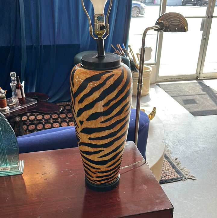 Tall animal print lamp