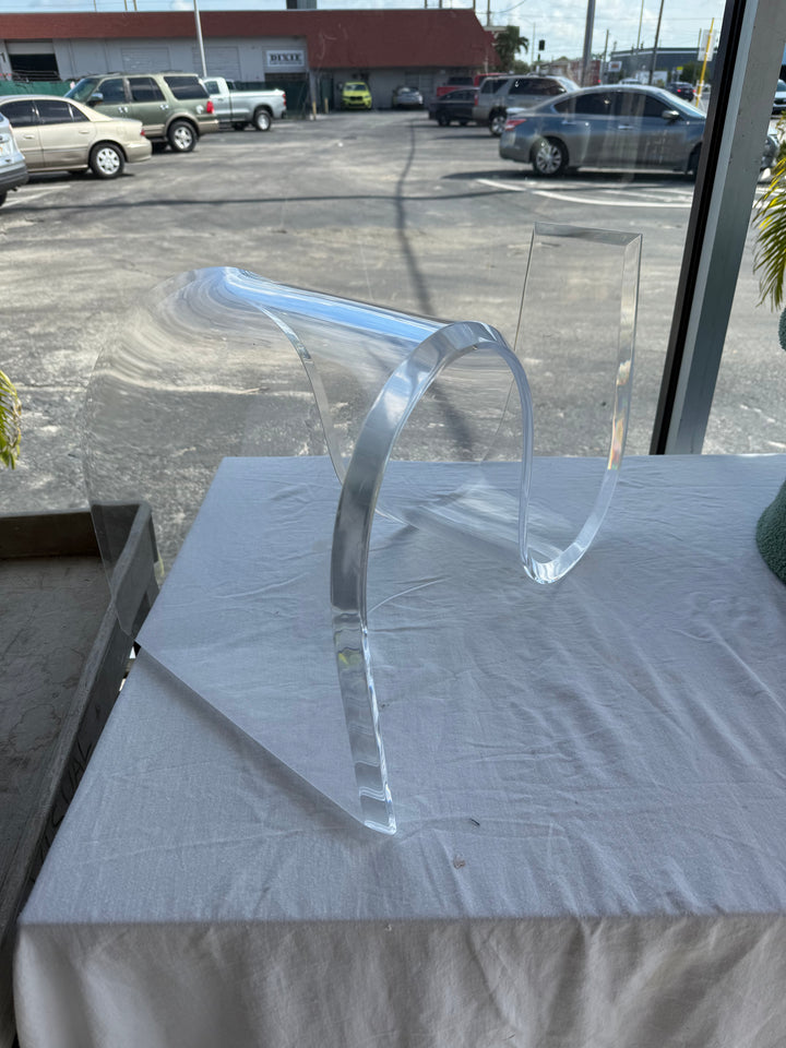 Lucite swoop coffee table base
