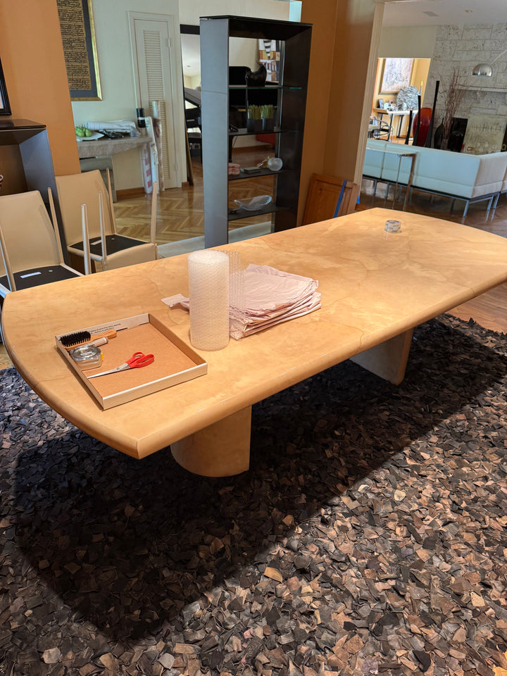 Goatskin large dining table