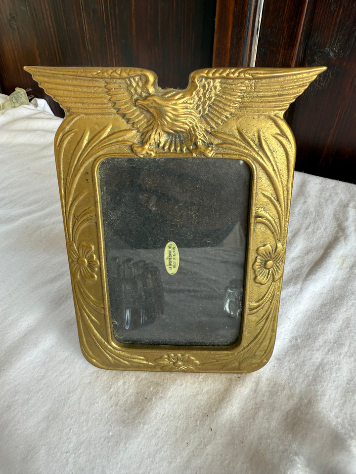 Brass eagle picture frame