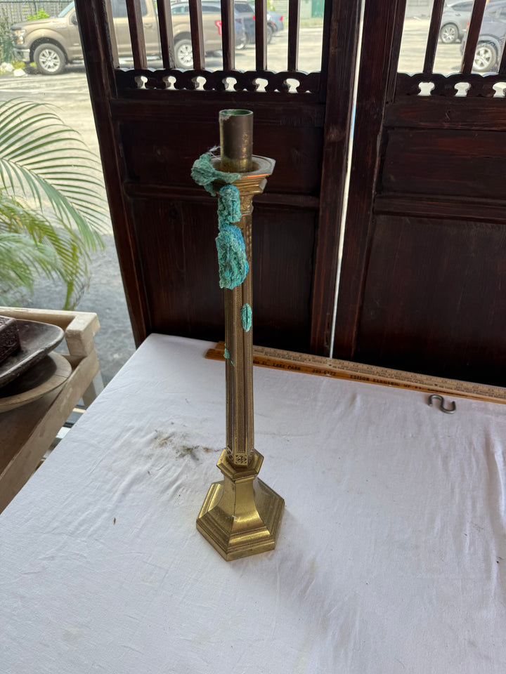 Vintage tall brass candlestick