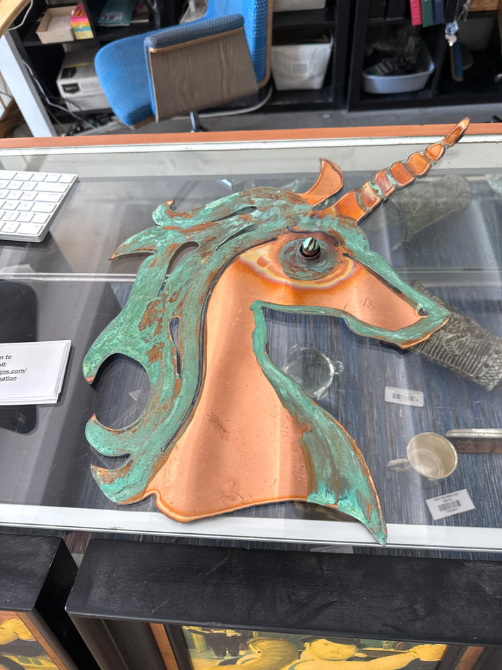 Copper Unicorn wall decor