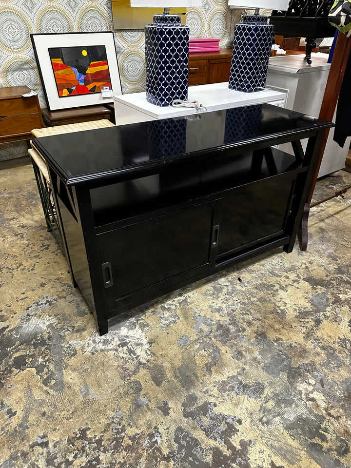 Blk Media Cabinet