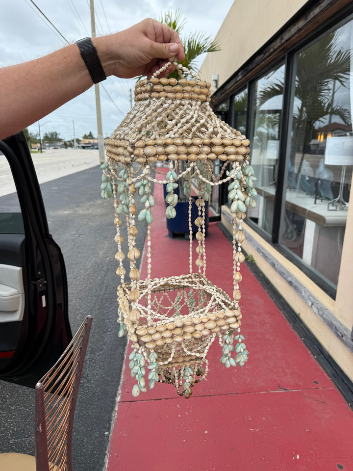 Vintage sea shell hanging macrame