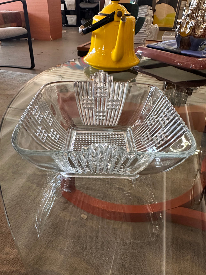 Art deco crystal dish
