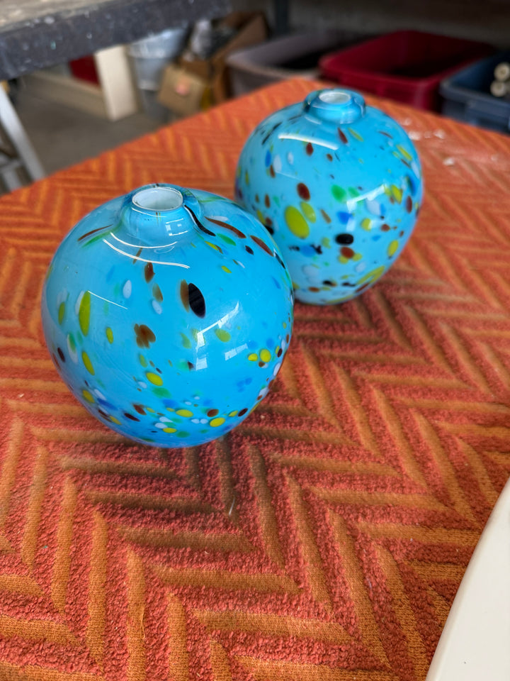 Murano style blue flower vase 2 available