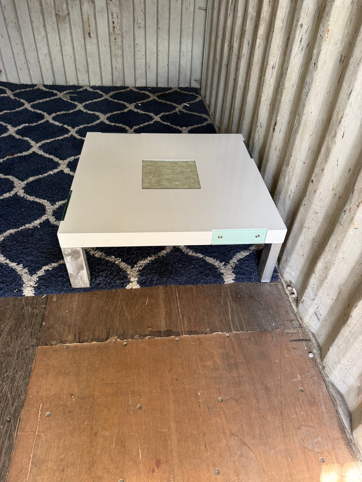 Modern White and Lucite Coffeetable