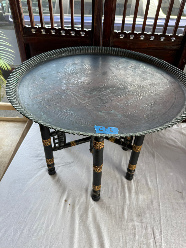Moor style table with Egypt brass tray
