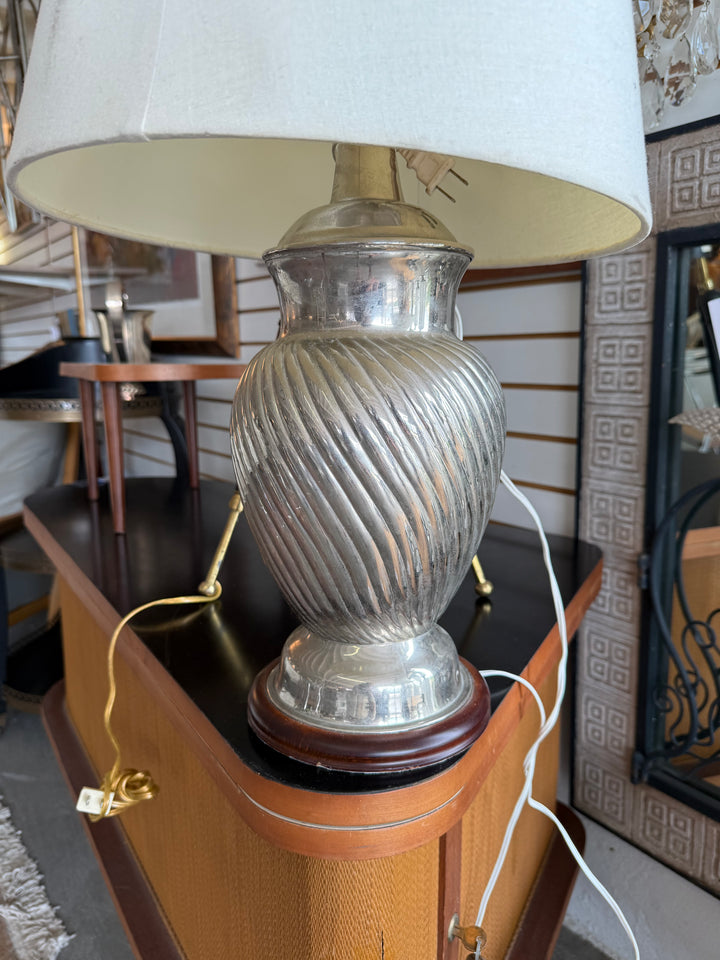 Silver urn lamp