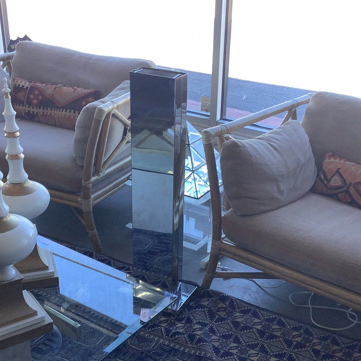 1970s Vintage Casella Chromed Steel Skyscraper Lamp