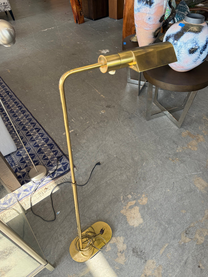 Adjustable brass floor lamp