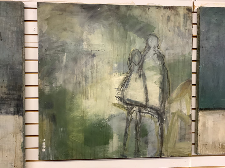 Modern Abstract 2 figures by Jacki Rosen