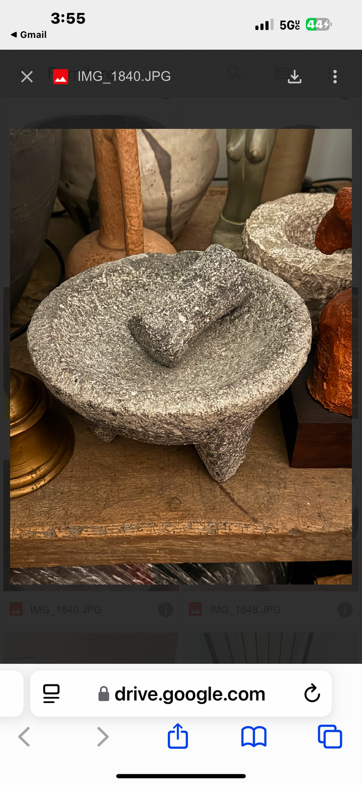 Vintage stone mortar set