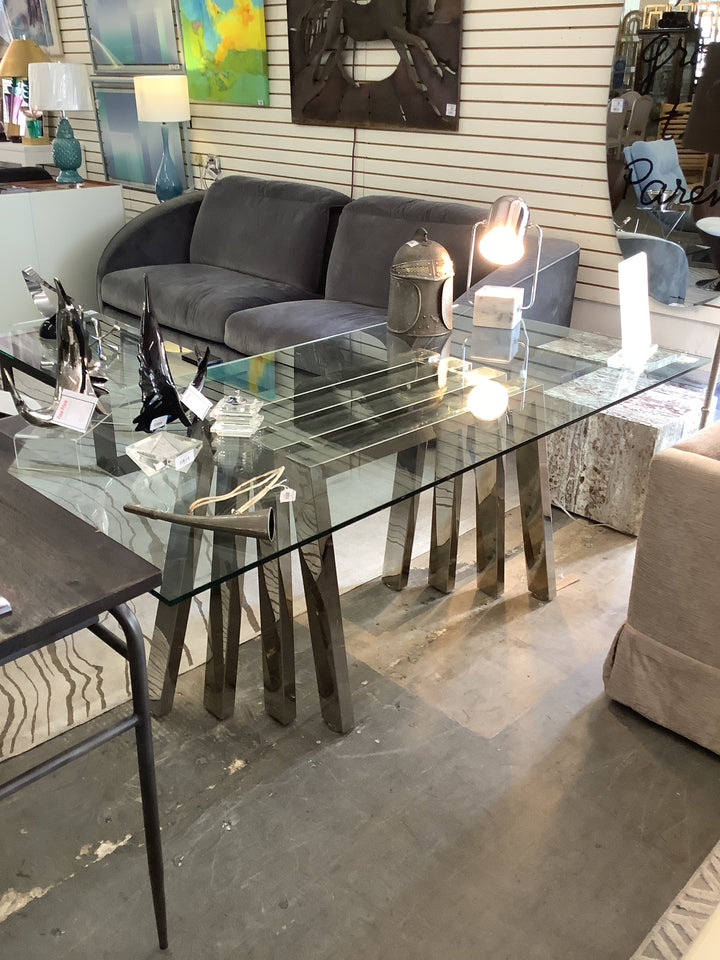Splayed Chrome dining table
