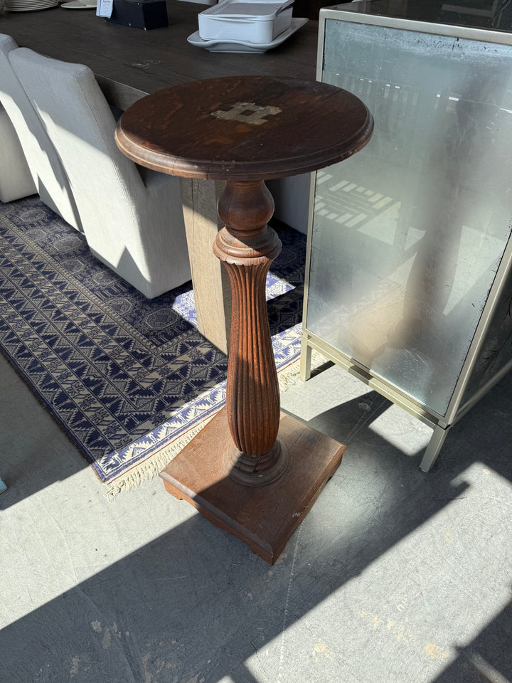 Antique wood pedestal