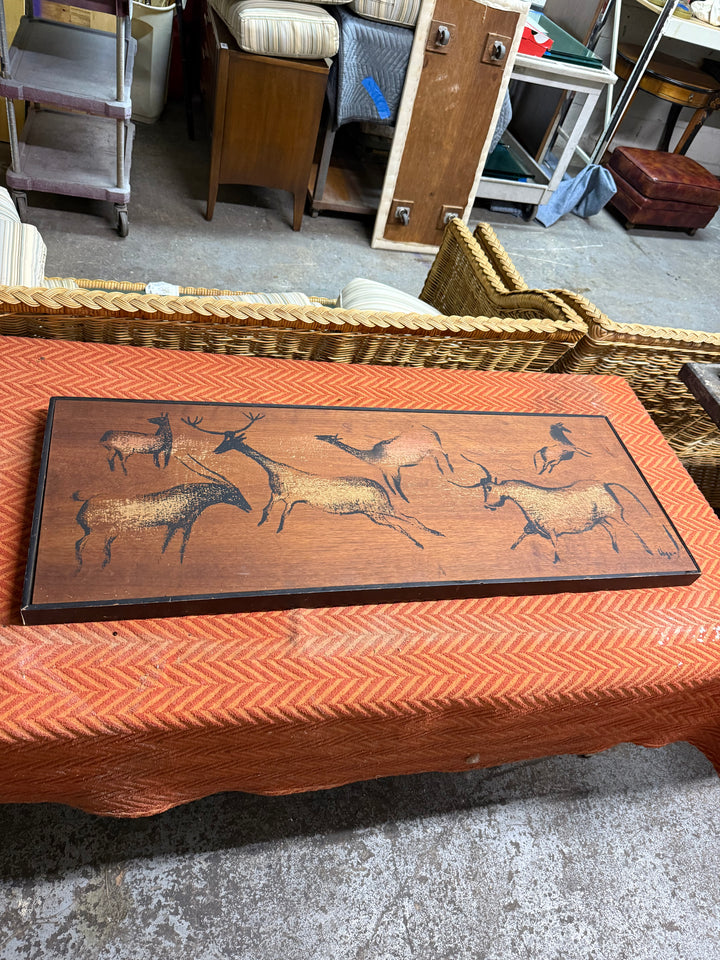 Primitive wood painted art