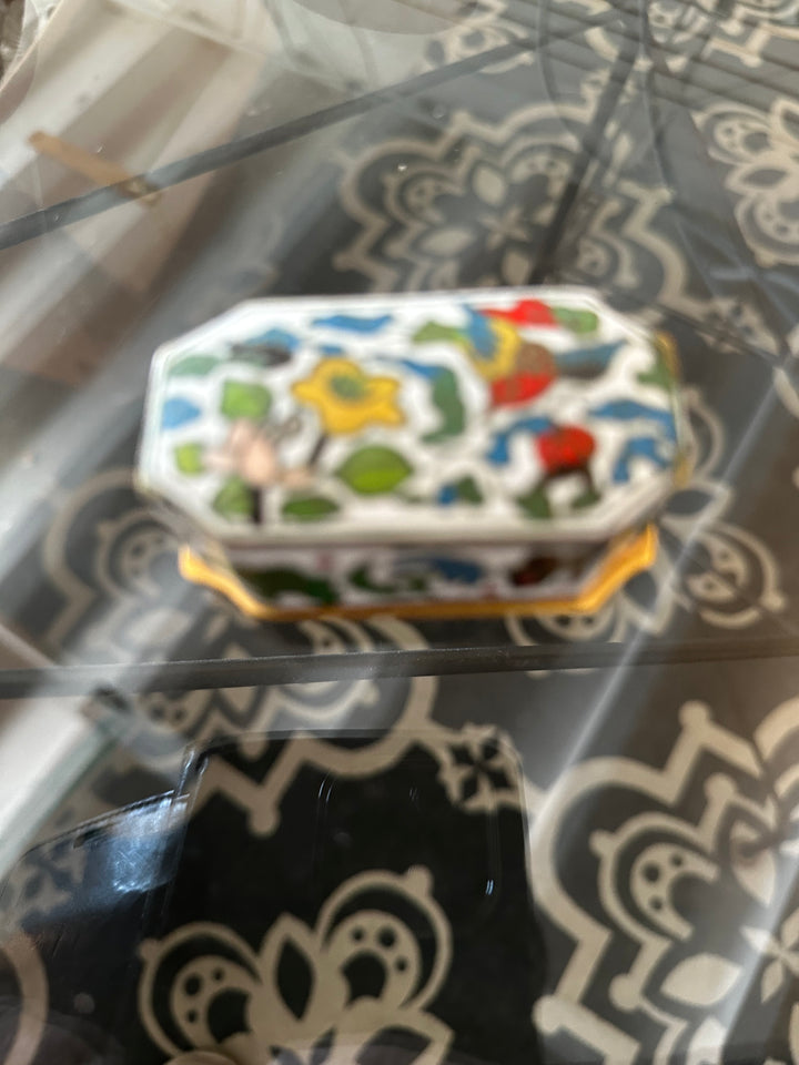Brass enamel trinket