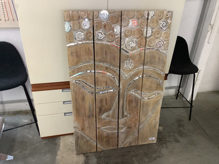 Tropical Wood Buddha Wall Art