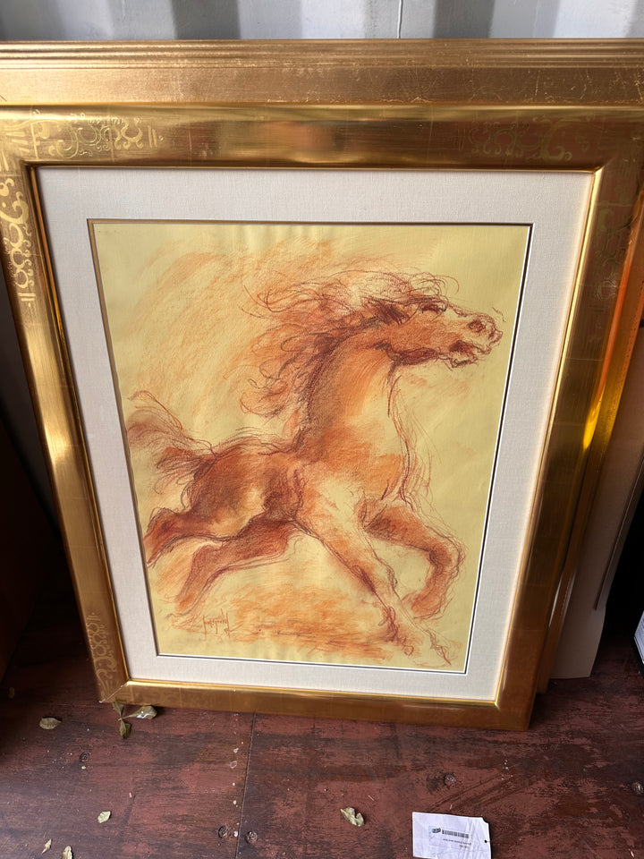 Yellow horse drawing