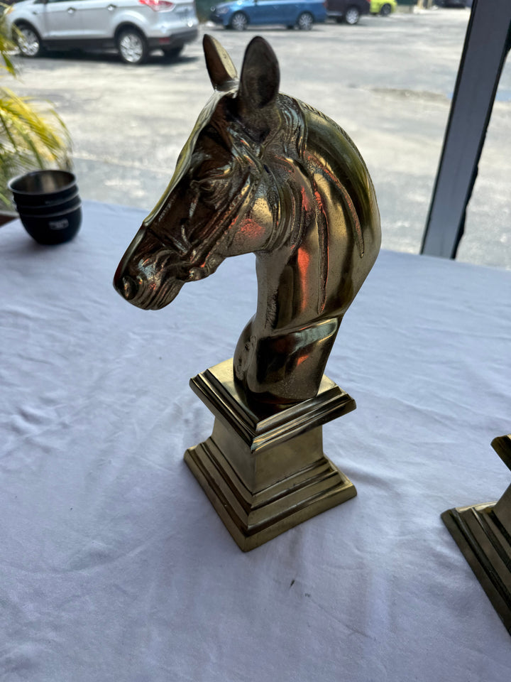 Faux brass Horse head sculpture