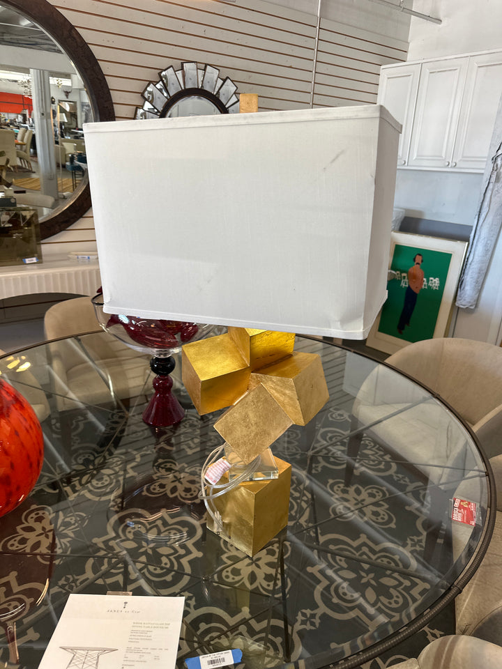 Gold cube lamp As is