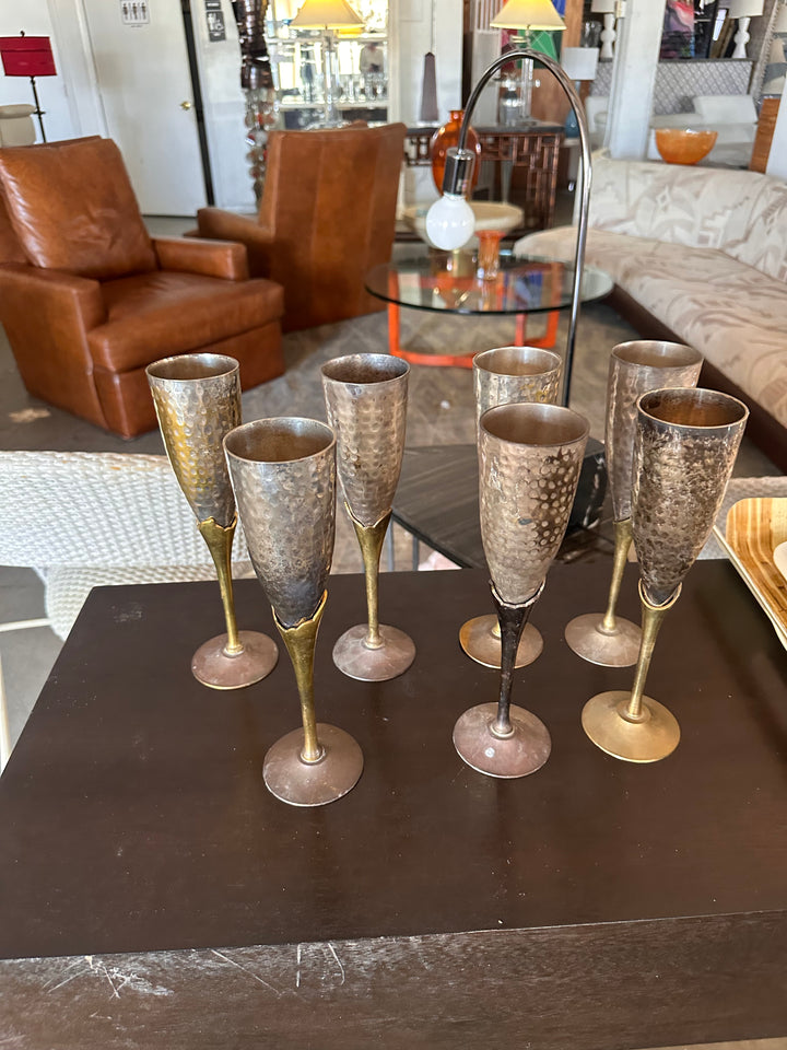 Set/7 brass champagne
