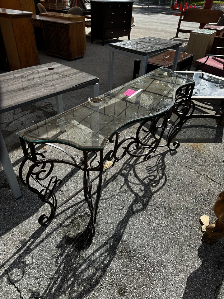 Wrought iron console