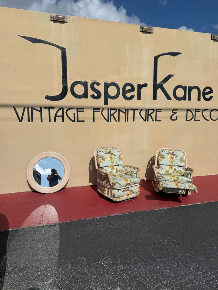 Pr Rattan boho recliners