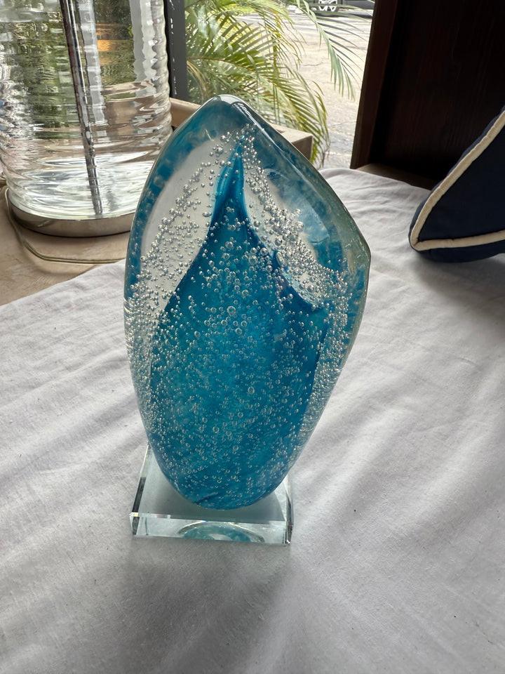 Murano blue Crystal sculpture