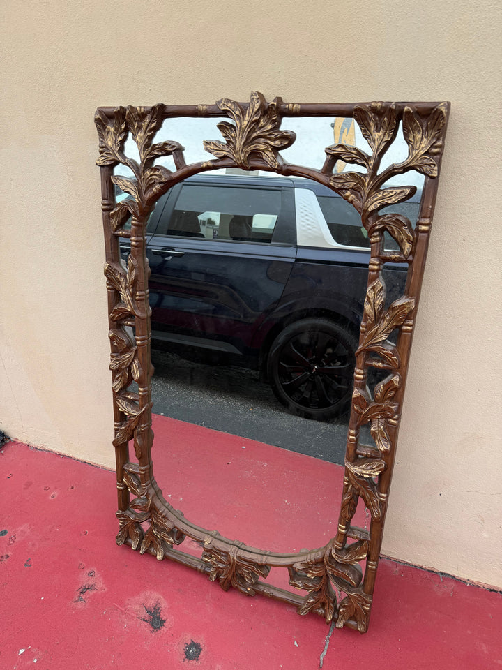Faux Bamboo trellis mirror