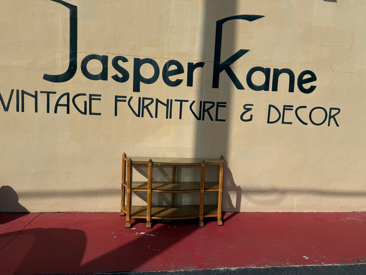 3 tier Cane & Rattan console