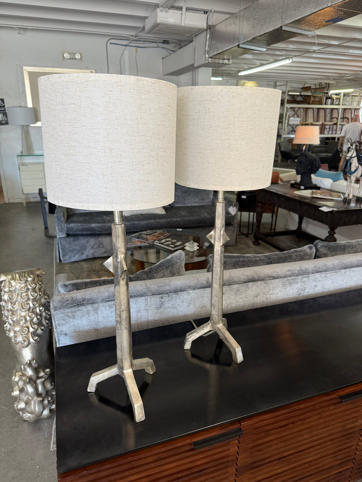 Pr Silver Spiked lamps