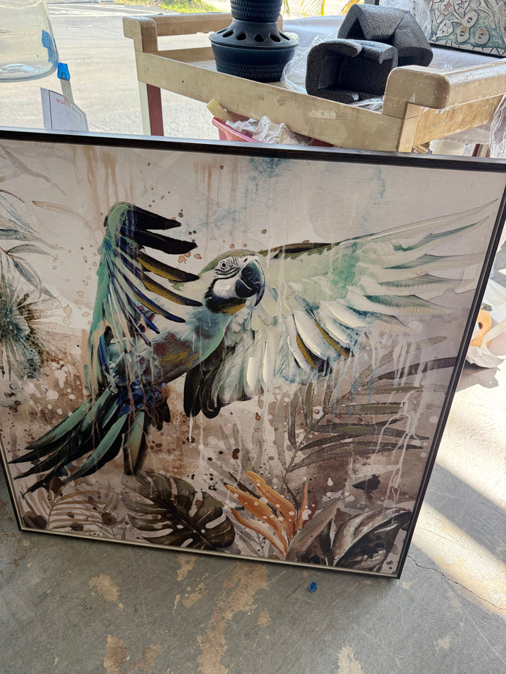 Modern bird print on canvas