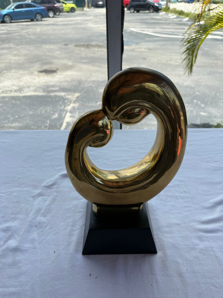 Brass sculpture abstract