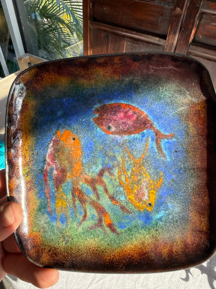 Enamel fish plate