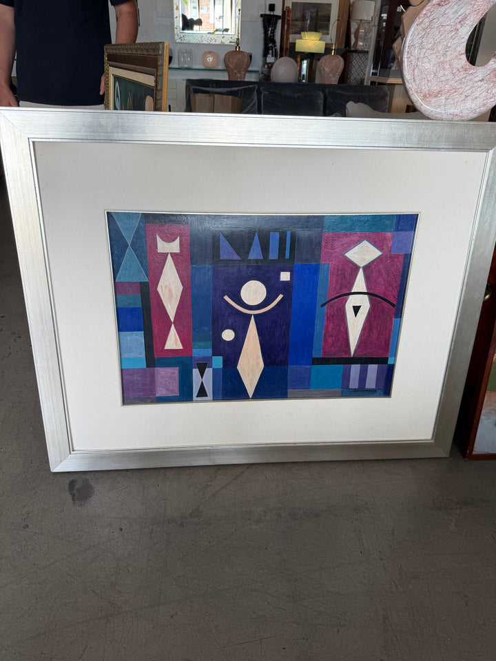 Mario Carreno signed abstract 1952